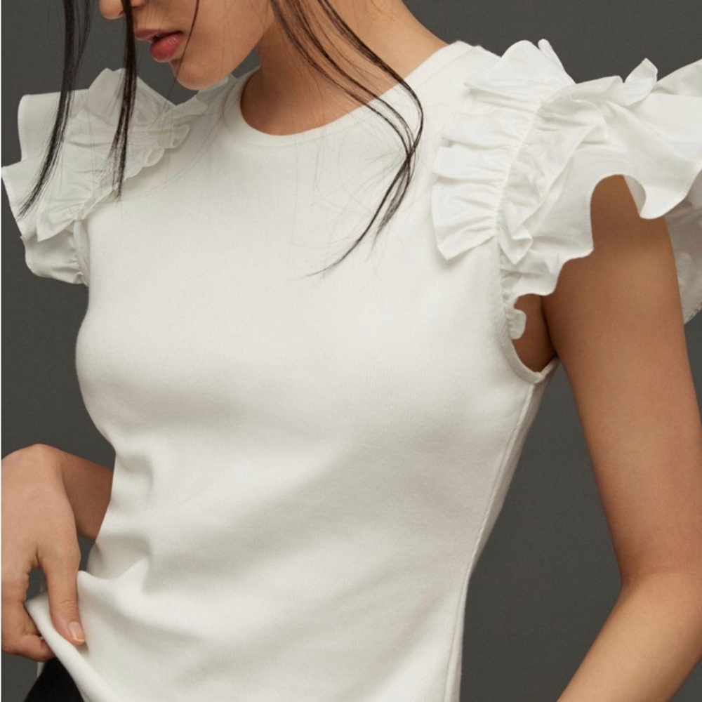 Anthropologie Ruffle Shirt